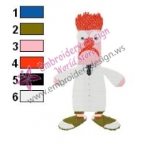 Beaker Muppets Embroidery Design 05